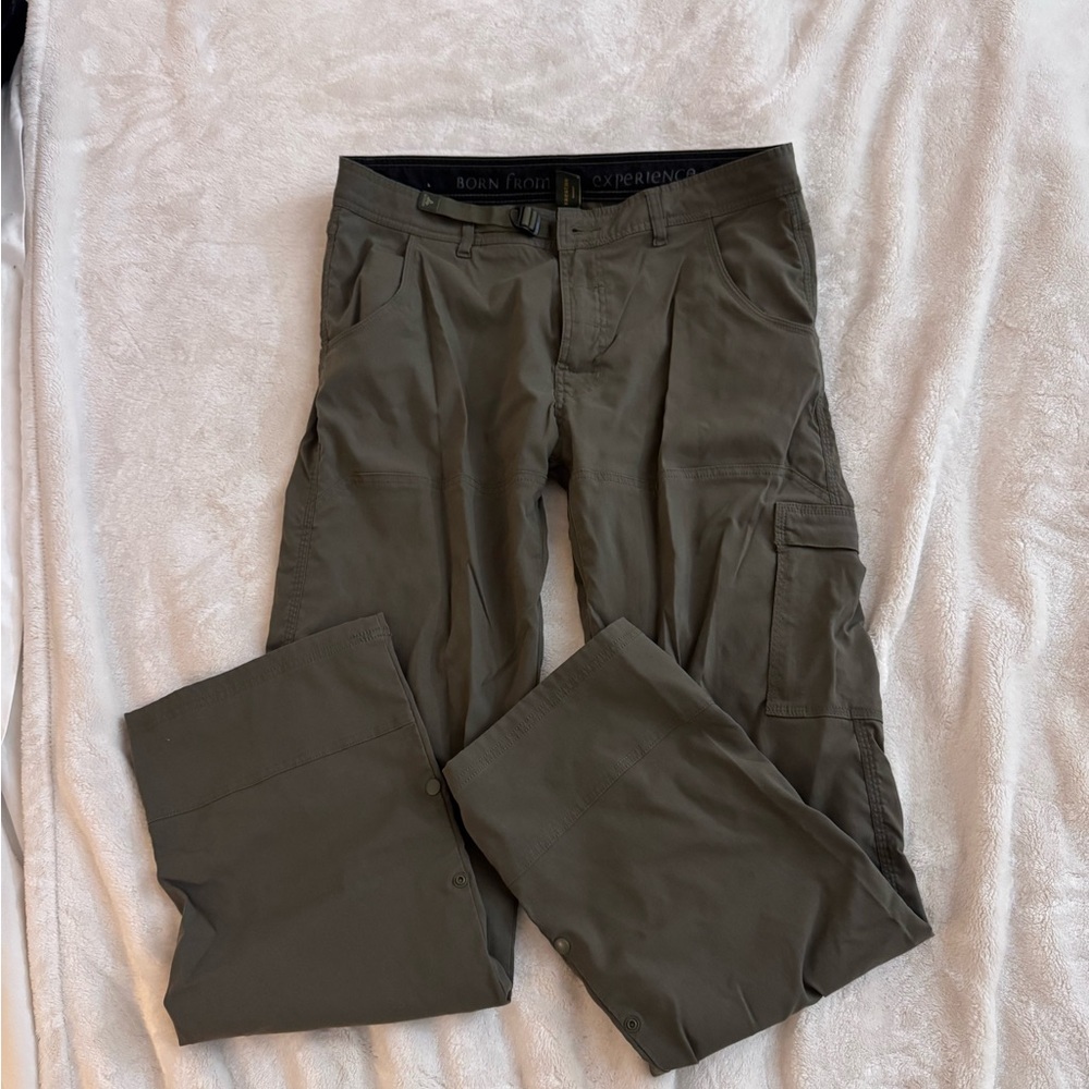 Prana Men’s Stretch Zion Pants sz 36Wx32L Olive Green